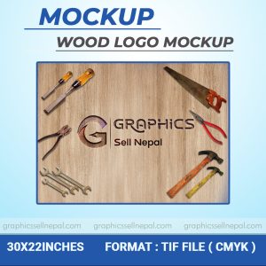 FN : 4175 Wood Logo Mockup