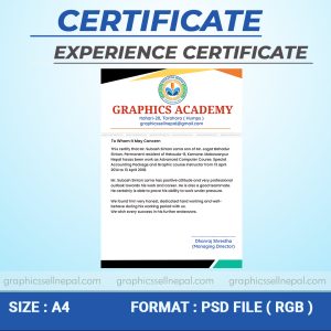 FN : 15058 Experience Certificate