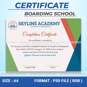 FN : 15069 Photoshop Editable Certificate