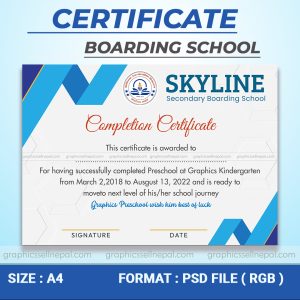 FN : 15070 Completion Certificate Template