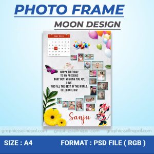 FN : 16027 Moon Photo Collage Template
