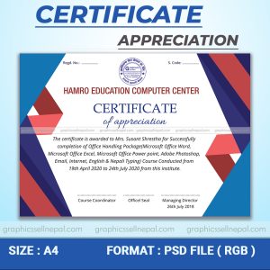 FN : 18447 Certificate Design (7.0)