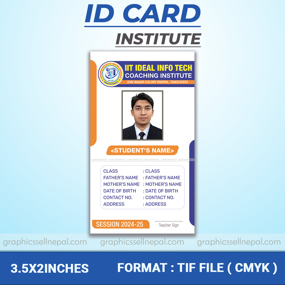FN : 20049 Student id card template PSD